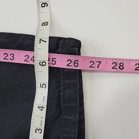 Boohoo BLUE Black Distressed High Waist Jeans SZ 10 - Picture 12 of 14